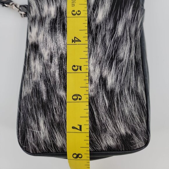 ✨Faux Fur Evening Clutch – Black & White Textured Haircalf Style – Holiday Glam✨ - Picture 8 of 9